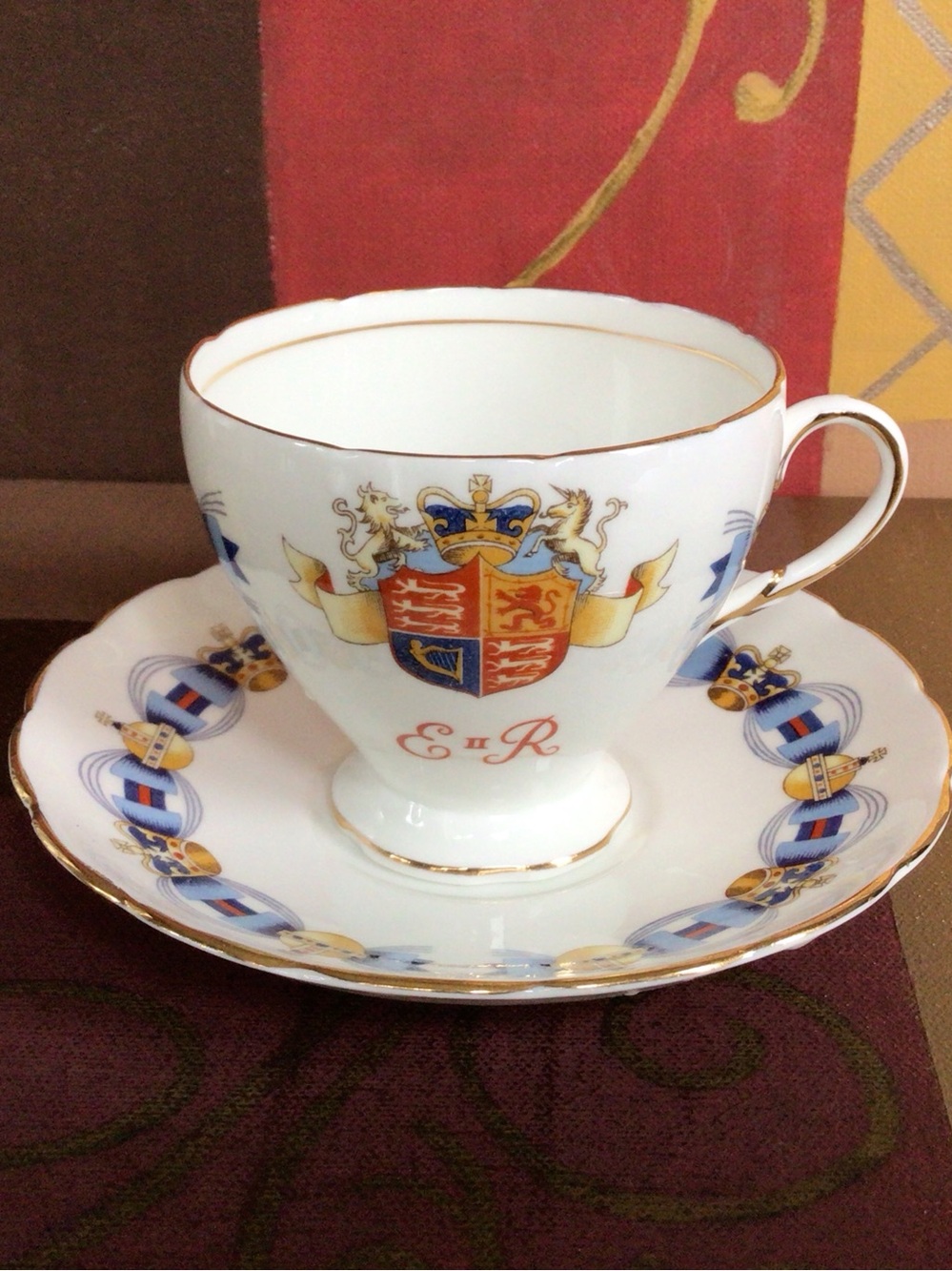 Foley Queen Elizabeth II Coronation Teacup and Saucer